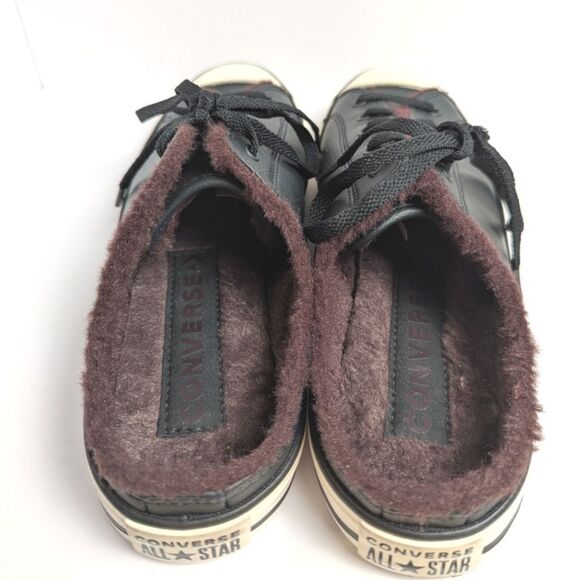 Converse All Star Black Currant Dainty Faux Fur Mules Sneaker Slip Ons Womens 7 - Picture 5 of 8
